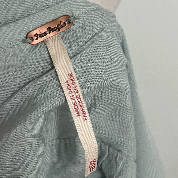 Free People • Soakin Up The Sun Light Slate Blue Mini Dress - Picture 5 of 7